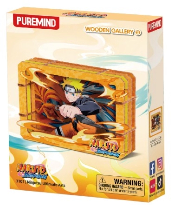 naruto shippuden - quadretto in legno 3d - un personaggio a sopresa