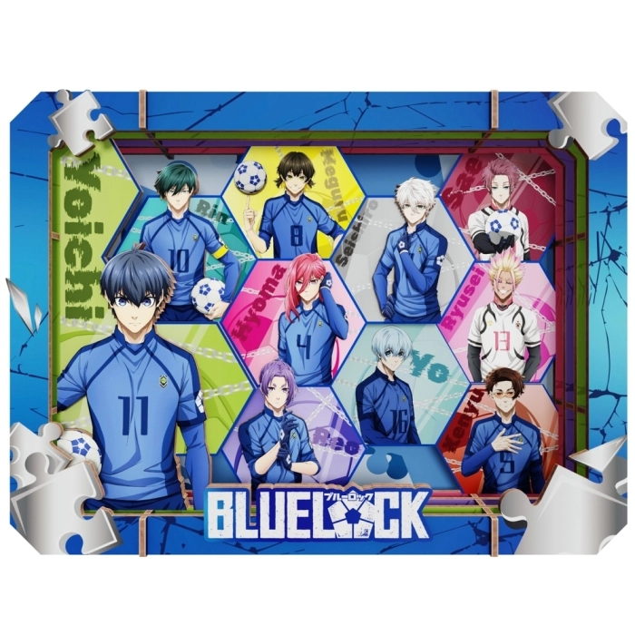 blue lock - quadretto in legno 3d