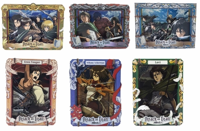 attack on titan - quadretto in legno 3d - un personaggio a sorpresa