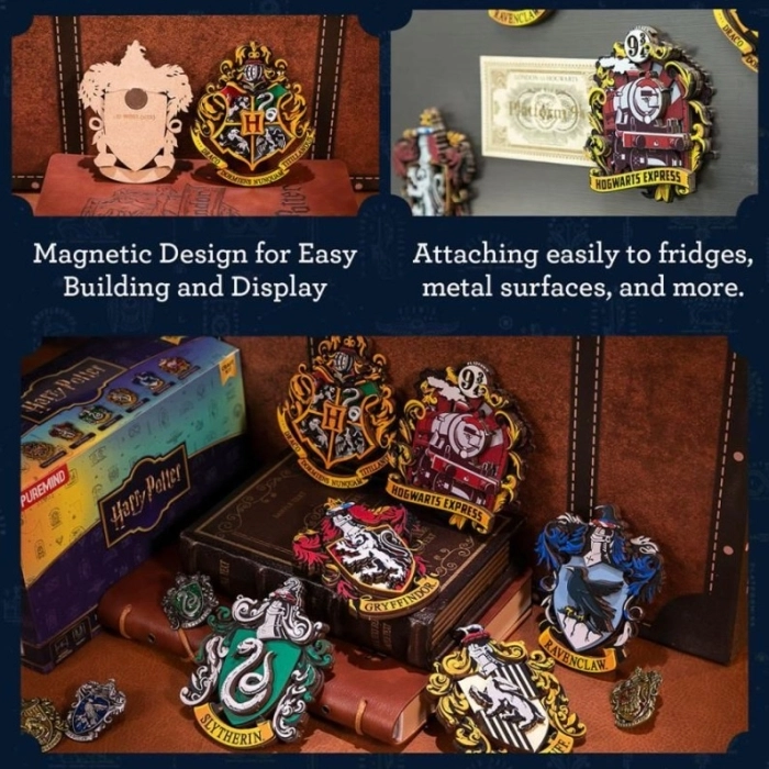 harry potter - magnete da costruire in legno - una casata a sorpresa