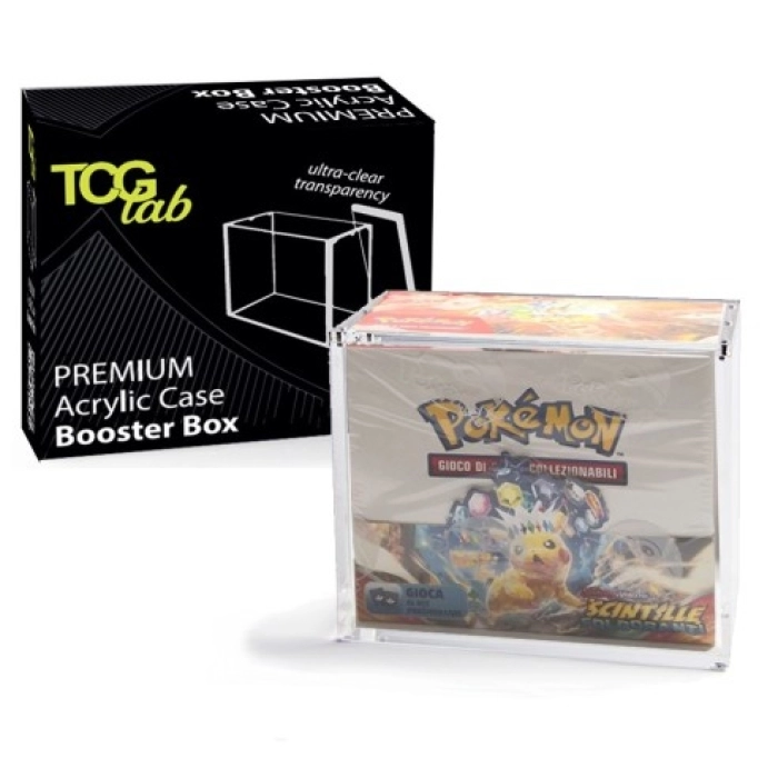 premium case protettivo per pokemon booster box magnetico in plexiglass