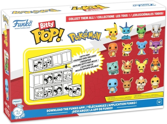 pokemon: bulbasaur 4 pack 3cm  - funko pop bitty