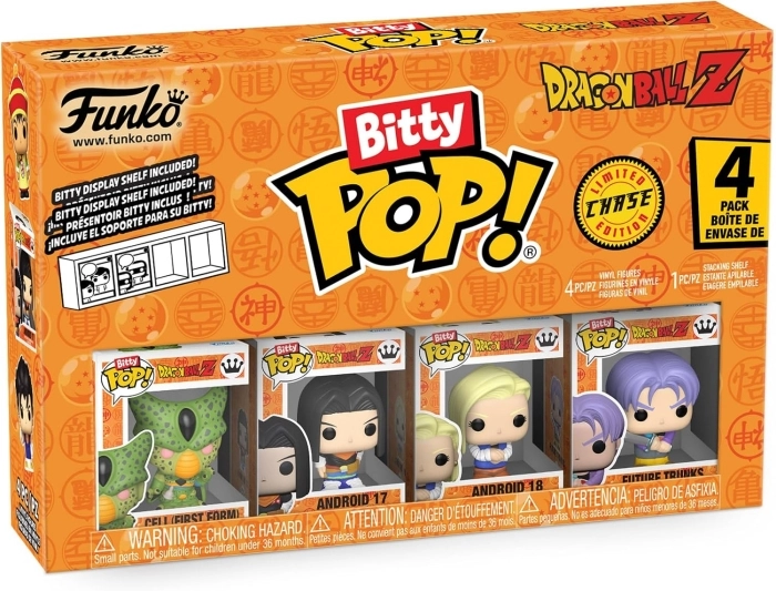 dragon ball z: cell (first form) 4 pack 3cm  - funko pop bitty