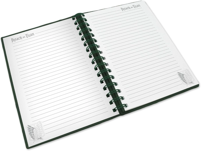 attack on titan - levi - agenda a5 a righe a spirale