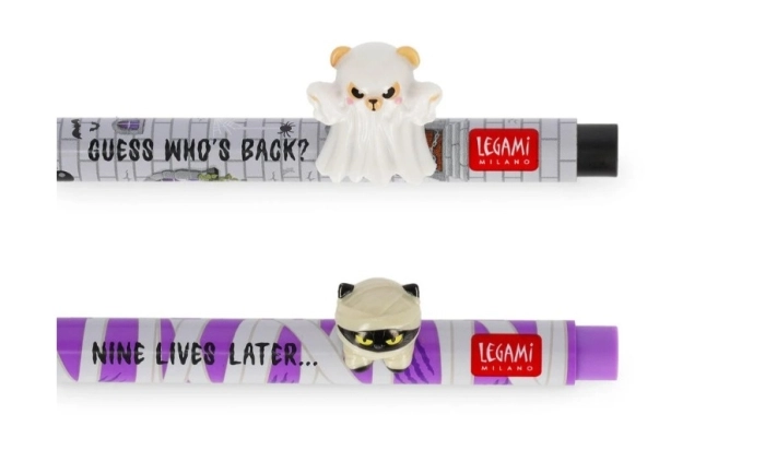 set di 2 penne gel - lovely friends - spooky party