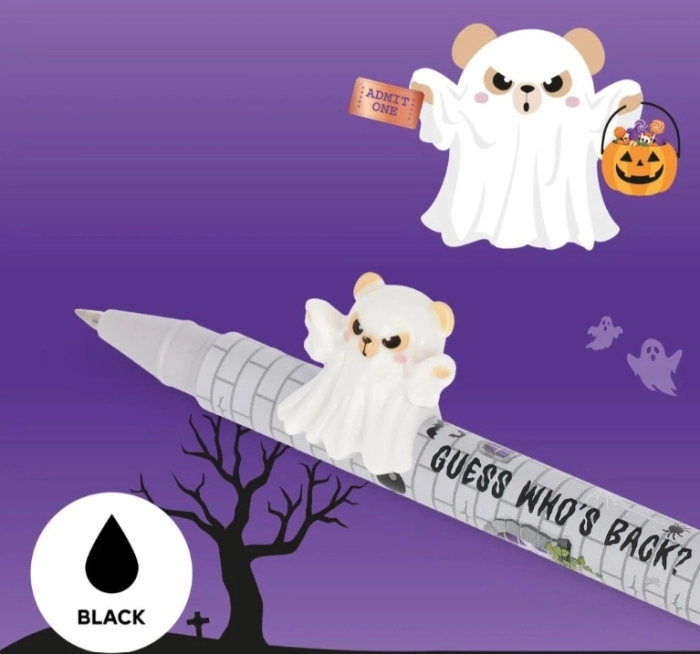 set di 2 penne gel - lovely friends - spooky party