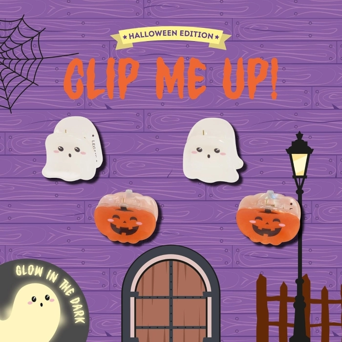 set di 4 mini mollette per capelli halloween - clip me up!