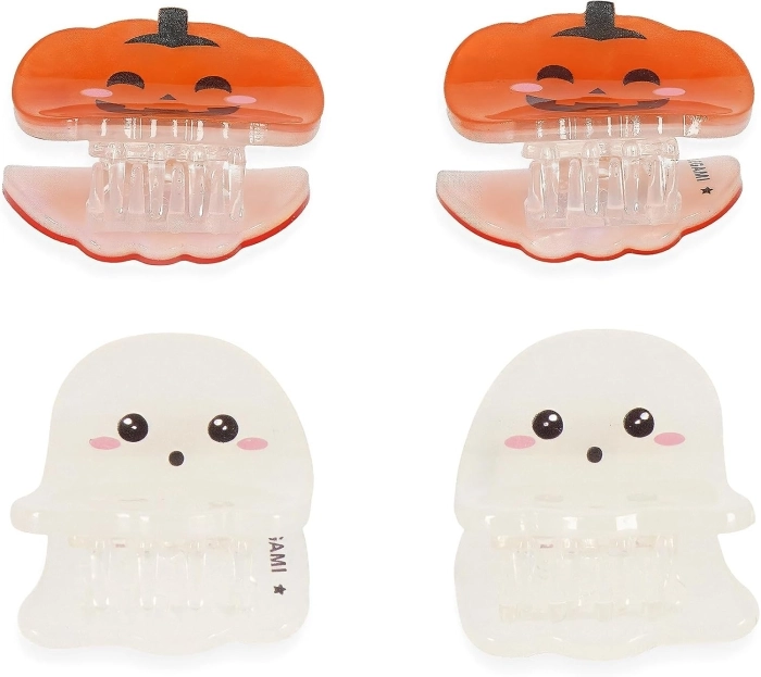 set di 4 mini mollette per capelli halloween - clip me up!