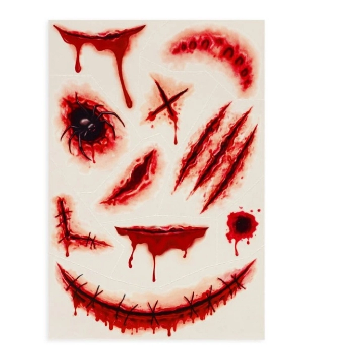 tatuaggi temporanei viso e corpo - halloween