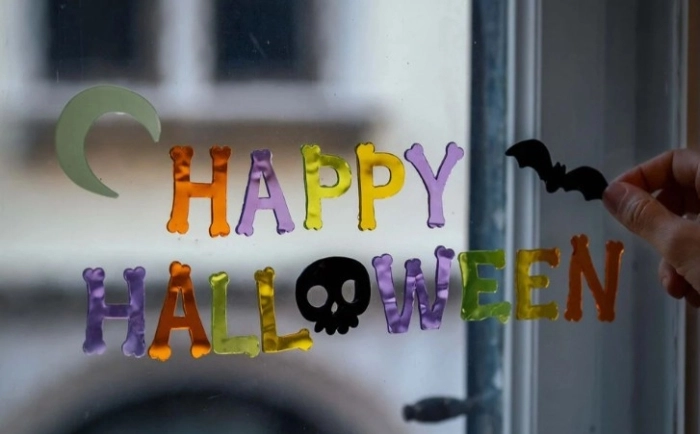 set di adesivi in gel per finestra - windo-glow - happy halloween