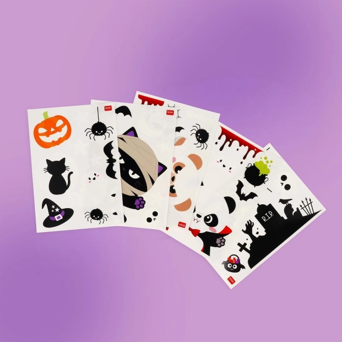 set di 40 adesivi elettrostatici per finestra - windo-wow - pumpkin