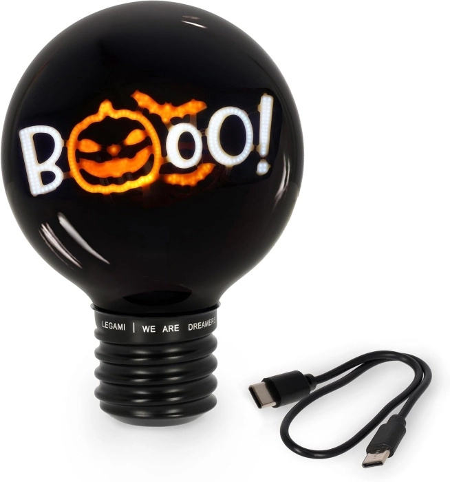bulb fiction - lampada da tavolo lampadina - pumpkin booo