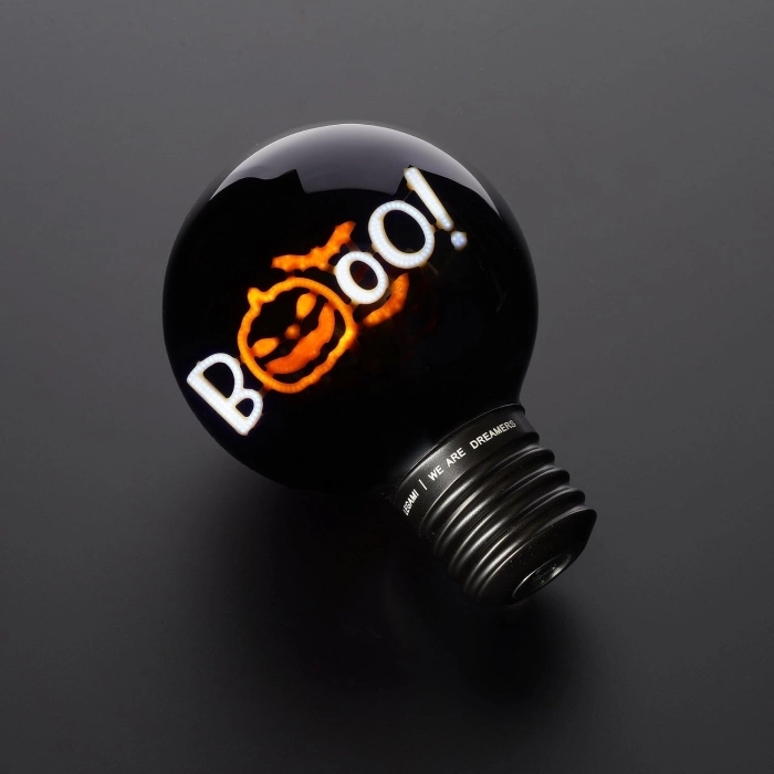 bulb fiction - lampada da tavolo lampadina - pumpkin booo