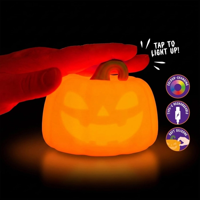 luce led ricaricabile in silicone - soft dreams - pumpkin