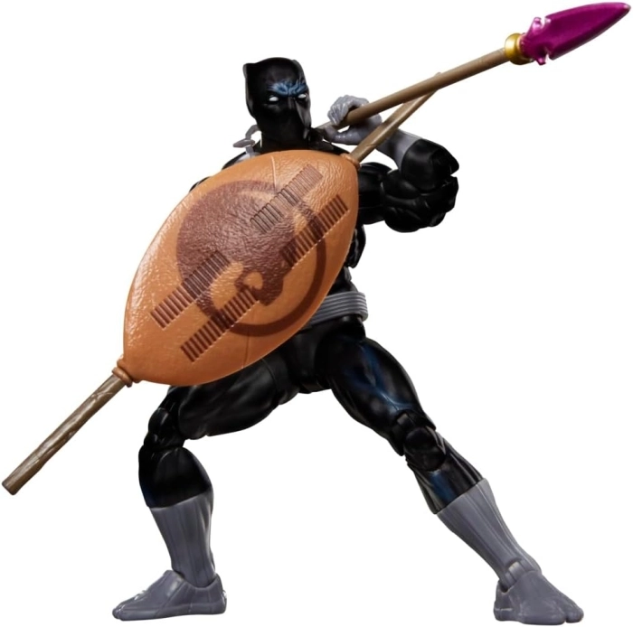 marvel legend series - black panther - personaggio snodabile con carta magic