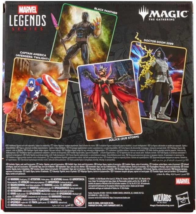 marvel legend series - dottor doom - personaggio snodabile con carta magic