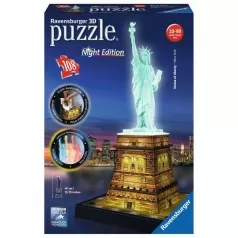 statua della liberta night edition - puzzle 3d 108 pezzi