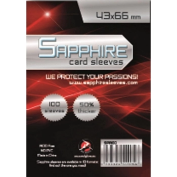 sapphire sleeves red - 100 bustine 43x66mm