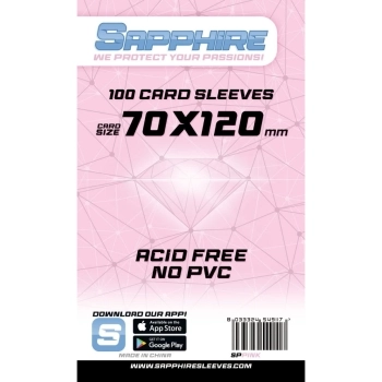 sapphire sleeves pink - 100 bustine 70x120mm