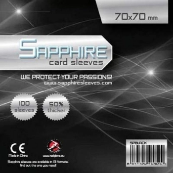 sapphire sleeves black - 100 bustine 70x70mm
