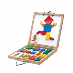 geoforme - valigetta magnetica portatile con forme e tessere in legno