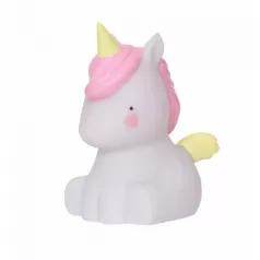 luce notturna led piccola - unicorno bianco e rosa