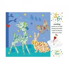 dipingere con le biglie - sfilata multicolore