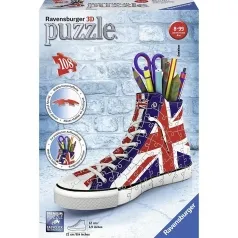 sneaker union jack style - puzzle 3d 108 pezzi