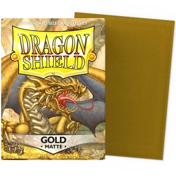 dragon shield standard sleeves - gold matte (100 bustine protettive)