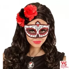 maschera dia de los muertos nera e rossa