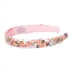 cerchietto ellinie con paillettes rosa