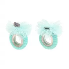 elastici per capelli fabienne menta con fiore