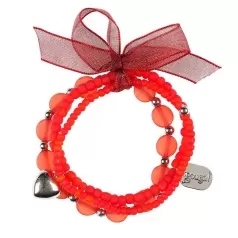 braccialetto miley con perline rosse