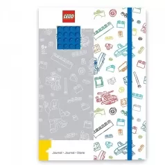 quaderno a5 a righe con mattoncino blu 4x4