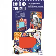 diy mosaics frames - portafoto a mosaico astronauta