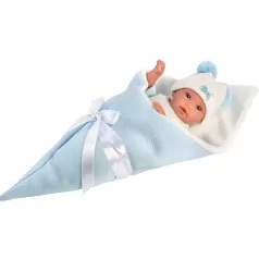 ice doll blue bambolotto 36 cm - corpo morbido con coperta