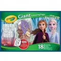 maxi pagine da colorare con adesivi - frozen 2
