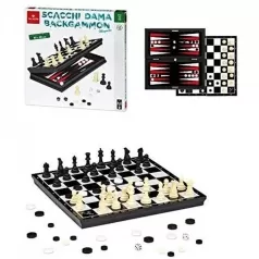 set scacchi dama e backgammon magnetici