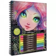 nebulous stars - libro da colorare con pagine nere e 8 colori fluo
