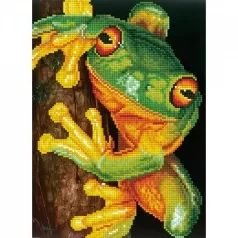 green tree frog - diamond dotz intermediate dd7.031 27x37cm