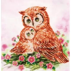 mother and baby owl - diamond dotz intermediate dd7.004 42x42cm