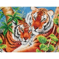 tender tigers - diamond dotz intermediate dd10.004 42x52cm