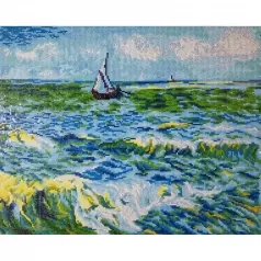 seascape at saint maries van gogh - diamond dotz intermediate dd12.029 63x53cm