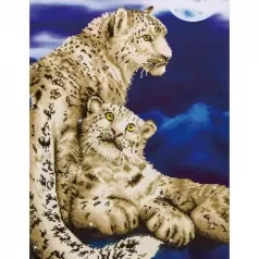 snow leopards - diamond dotz intermediate dd12.004 52x77cm