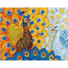 romantic peacocks - diamond dotz intermediate dd12.014 57x49cm