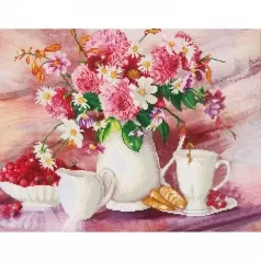 romantic tea time - diamond dotz advanced dd13.002 72x56cm