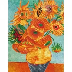sunflowers van gogh - kit diamond painting advanced dd13.011 56x71cm