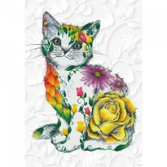 flower puss - diamond dotz advanced dd13.021 55x78cm