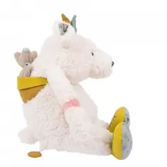 peluche musicale orso bianco pom