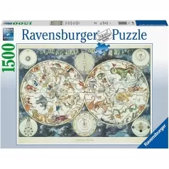 mappa del mondo degli animali - puzzle 1500 pezzi